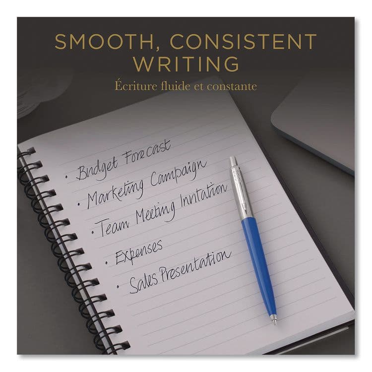 SANFORD Quinkflow Refill for Parker Ballpoint Pen, Medium Conical Tip, Black Ink, 10/Pack (PAR2119153) thumbnail 4