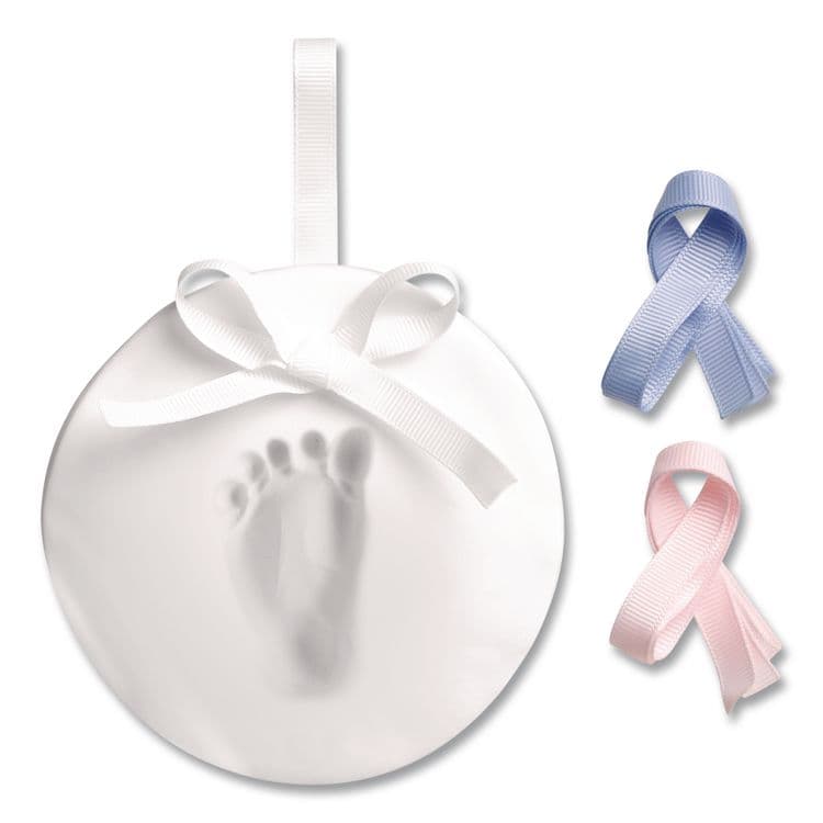 PEARHEAD Babyprints Handprint or Footprint Keepsake Ornament Kit, 100% Baby Safe Impression Material/Shaping Ring/Ribbon/Pin (PEH50020)