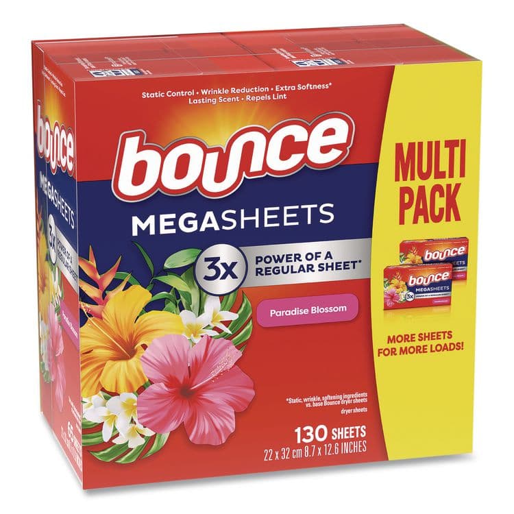 PROCTER & GAMBLE Fabric Softener Sheets, Paradise Blossom Scent, 130 Sheets/Pack (PGC05151PK) thumbnail 2