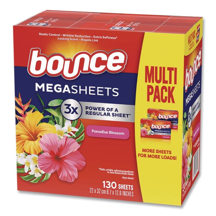 PROCTER & GAMBLE Fabric Softener Sheets, Paradise Blossom Scent, 130 Sheets/Pack (PGC05151PK) thumbnail 3