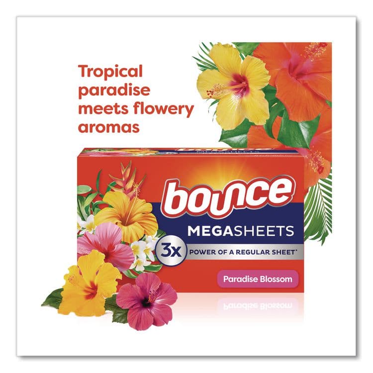 PROCTER & GAMBLE Fabric Softener Sheets, Paradise Blossom Scent, 130 Sheets/Pack (PGC05151PK) thumbnail 4