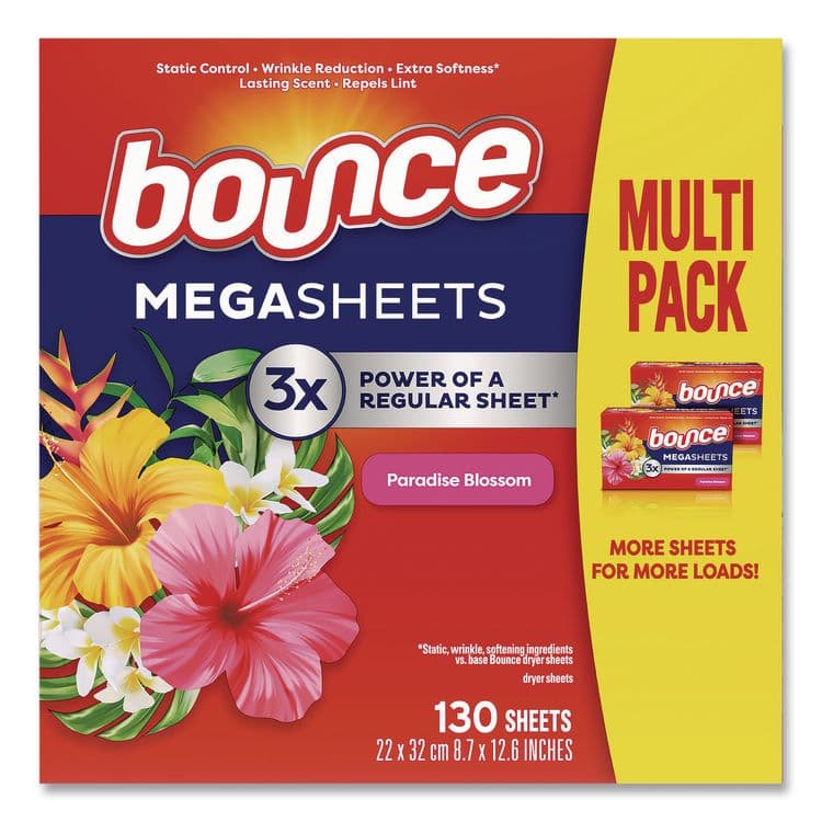 PROCTER & GAMBLE Fabric Softener Sheets, Paradise Blossom Scent, 130 Sheets/Pack (PGC05151PK)