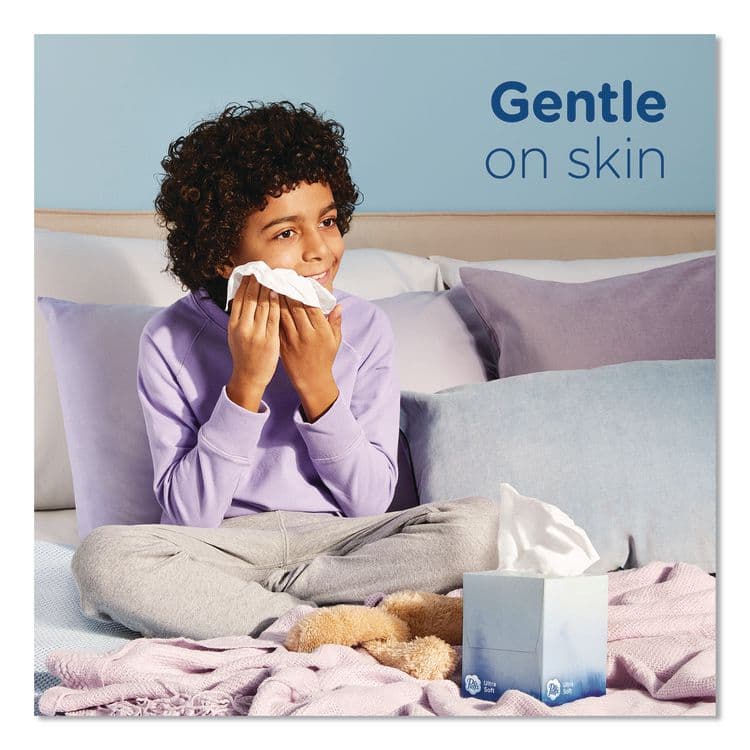 PROCTER & GAMBLE Ultra Soft Facial Tissue, 2-Ply, White, 72 Sheets/Box, 8 Boxes/Pack (PGC61971) thumbnail 2