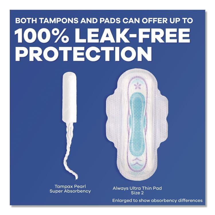 PROCTER & GAMBLE Pearl Tampons, Light/Regular/Super Absorbency, 47/Pack (PGC71447) thumbnail 4