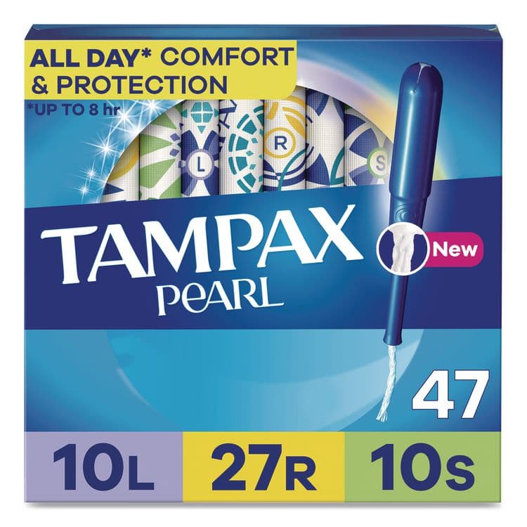 PROCTER & GAMBLE Pearl Tampons, Light/Regular/Super Absorbency, 47/Pack (PGC71447)