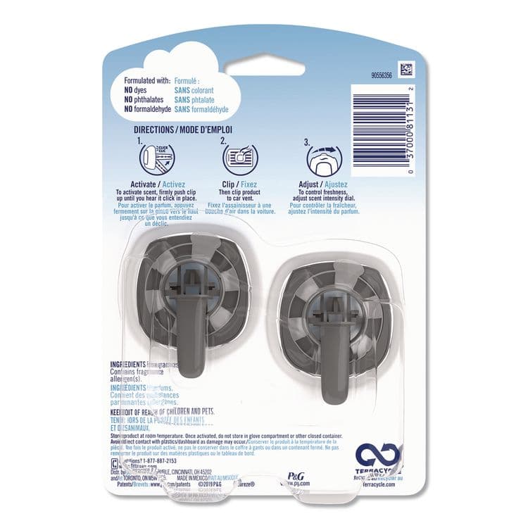PROCTER & GAMBLE CAR Air Freshener, Linen and Sky, 2 mL, 2/Pack (PGC811131) thumbnail 2