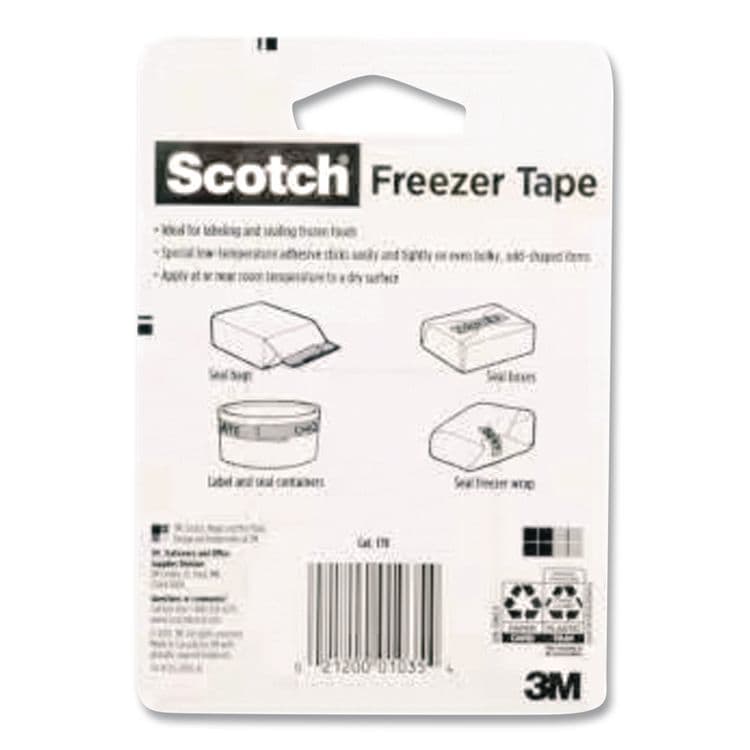 3M/COMMERCIAL TAPE DIV. Freezer Tape, 1.5" Core, 0.75" x 1,000", Tan (MMM7100085714) thumbnail 4