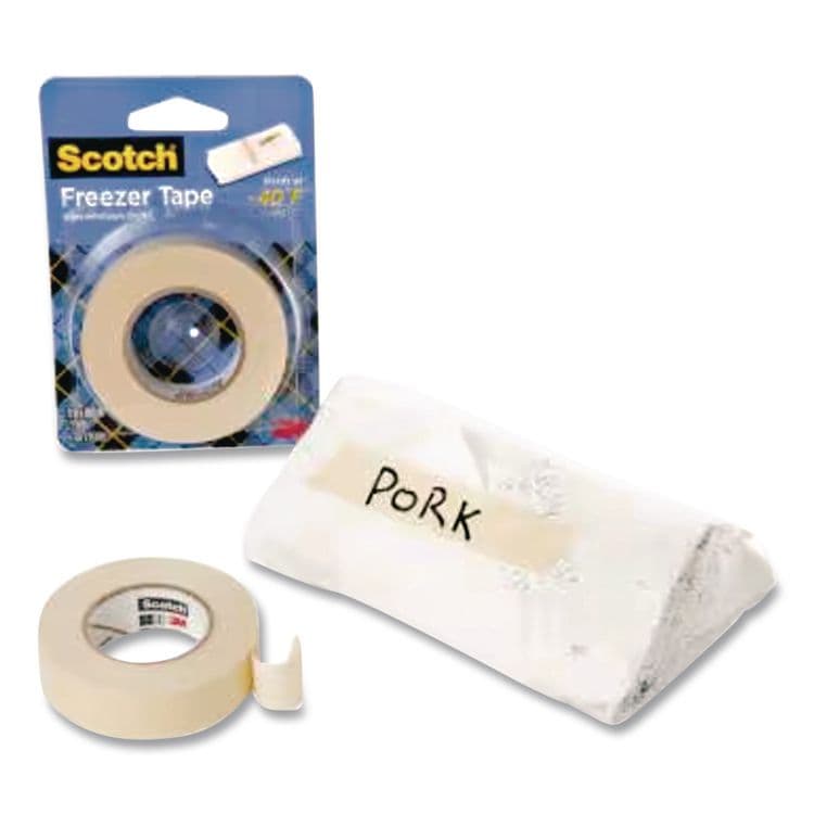 3M/COMMERCIAL TAPE DIV. Freezer Tape, 1.5" Core, 0.75" x 1,000", Tan (MMM7100085714) thumbnail 2