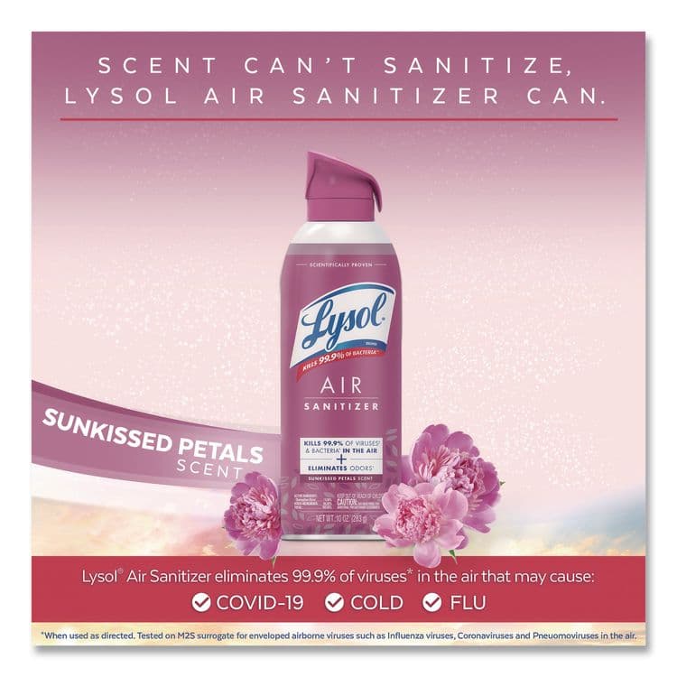 RECKITT BENCKISER Air Sanitizing Spray, Sunkissed Petals Scent, 10 oz Aerosol Spray (RAC1920056148) thumbnail 3