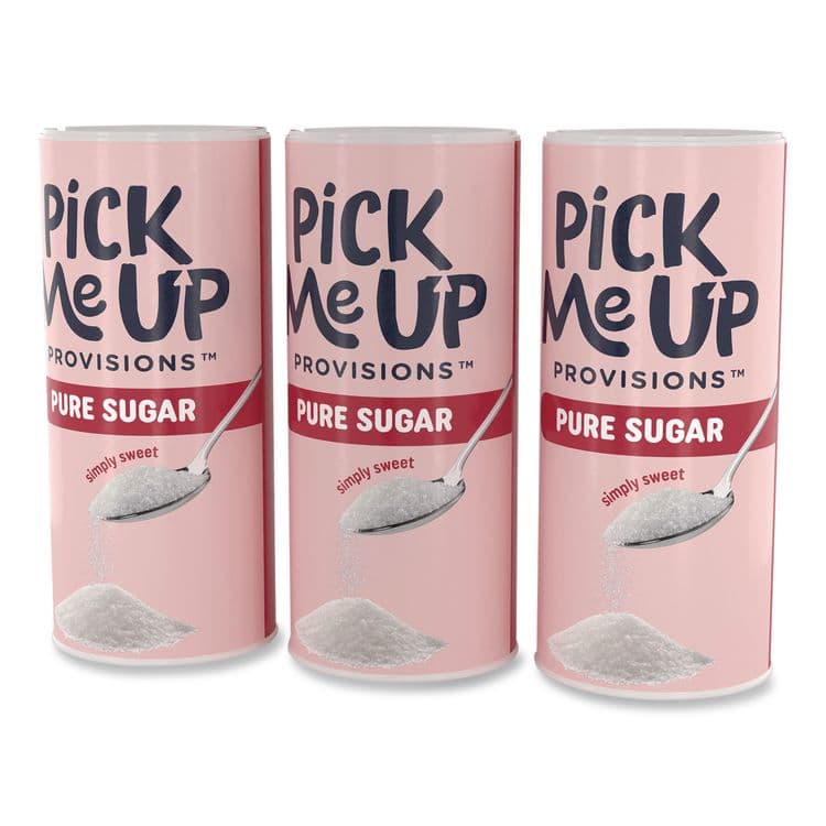 PICK ME UP PROVISIONS Pure Sugar, 20 oz Canister, 3/Pack (PIEPM62433)