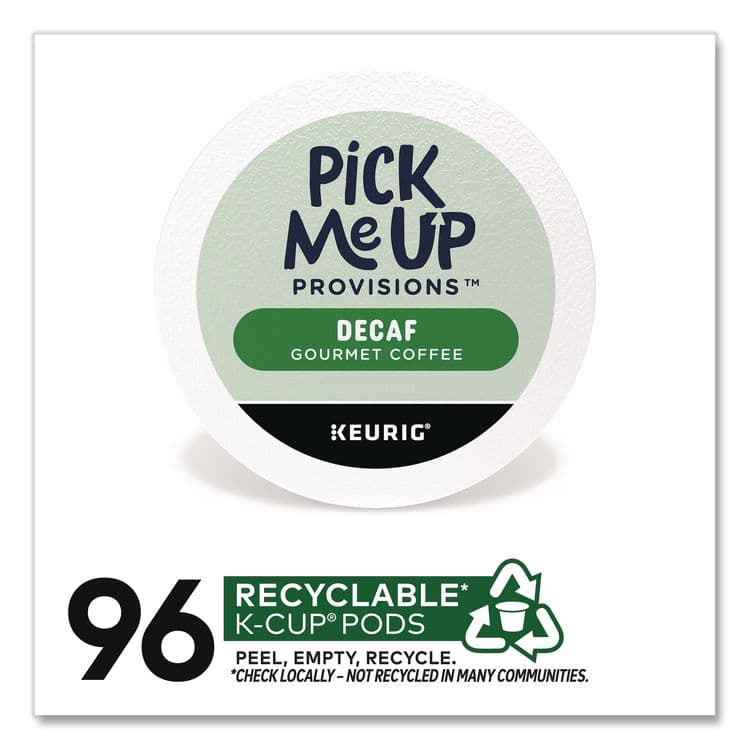 PICK ME UP PROVISIONS Decaf Coffee K-Cups, Medium Roast, 96/Carton (PIEPM62435CT) thumbnail 3