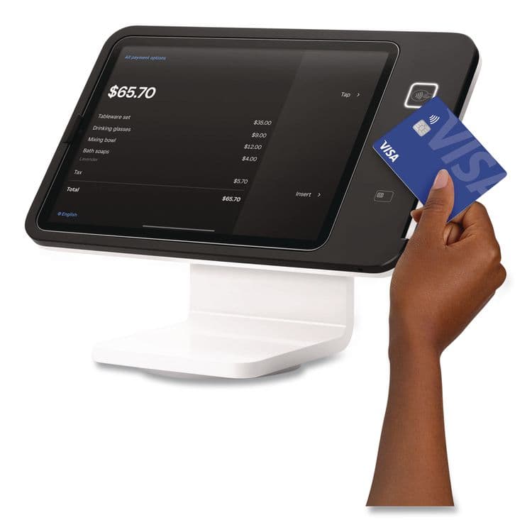 SQUARE . 2nd Generation POS Stand, 7.75 x 12.6 x 9.5, White (SQAASKU0837) thumbnail 2