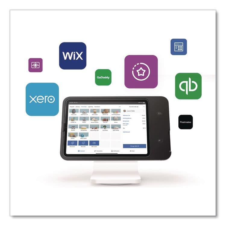 SQUARE . 2nd Generation POS Stand, 7.75 x 12.6 x 9.5, White (SQAASKU0837) thumbnail 4