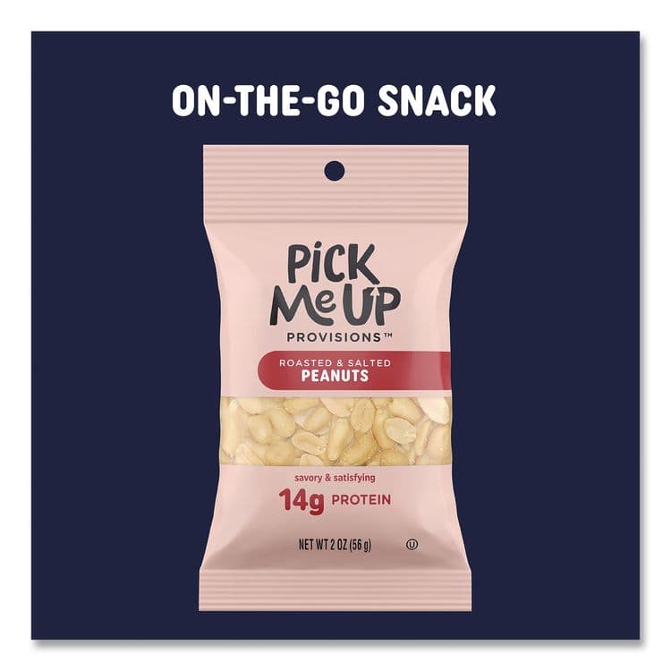 PICK ME UP PROVISIONS Roasted and Salted Peanuts, 2 oz Pouch, 36/Box (PIEPM62983) thumbnail 2