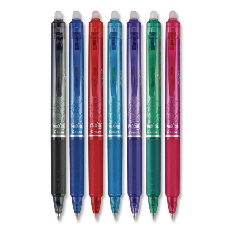 PILOT CORP. OF AMERICA FriXion Ball Clicker Erasable Gel Pen, Retractable, Extra-Fine 0.5 mm, Assorted Ink and Barrel Colors, 7/Pack (PIL32509) thumbnail 2