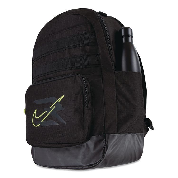 3BRAND Russell Wilson Nike Pro Laptop Backpack, Fits Devices Up to 17", 13 x 7 x 19, Black/Green (THB9AT047023) thumbnail 3