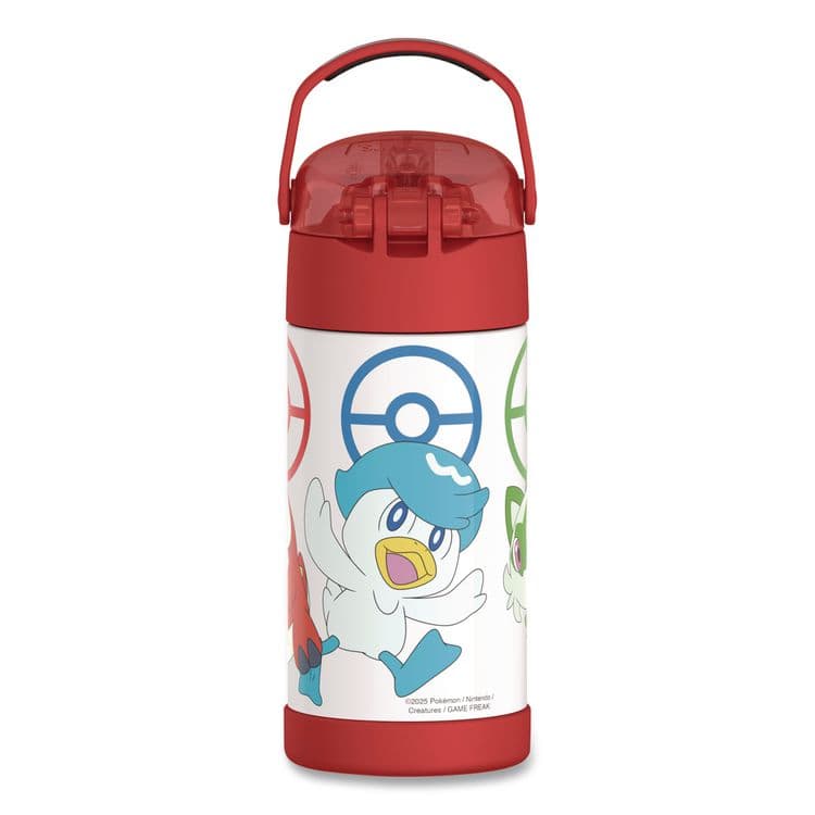 THERMOS LLC FUNtainer Pokemon Stainless Steel Vacuum Insulated Water Bottle, 12 oz, Multicolor (THZF4105PM6M) thumbnail 2
