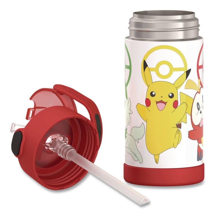 THERMOS LLC FUNtainer Pokemon Stainless Steel Vacuum Insulated Water Bottle, 12 oz, Multicolor (THZF4105PM6M) thumbnail 4