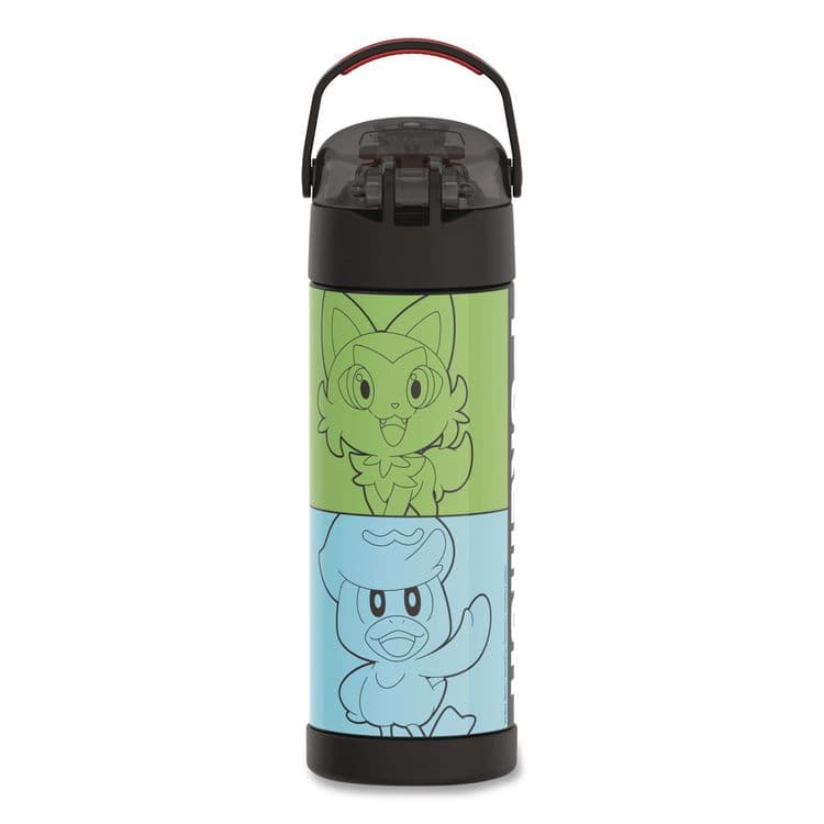 THERMOS LLC FUNtainer Pokemon Stainless Steel Vacuum Insulated Water Bottle, 16 oz, Multicolor (THZF42105PM6M) thumbnail 2
