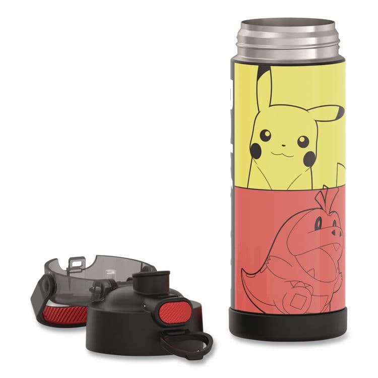 THERMOS LLC FUNtainer Pokemon Stainless Steel Vacuum Insulated Water Bottle, 16 oz, Multicolor (THZF42105PM6M) thumbnail 3