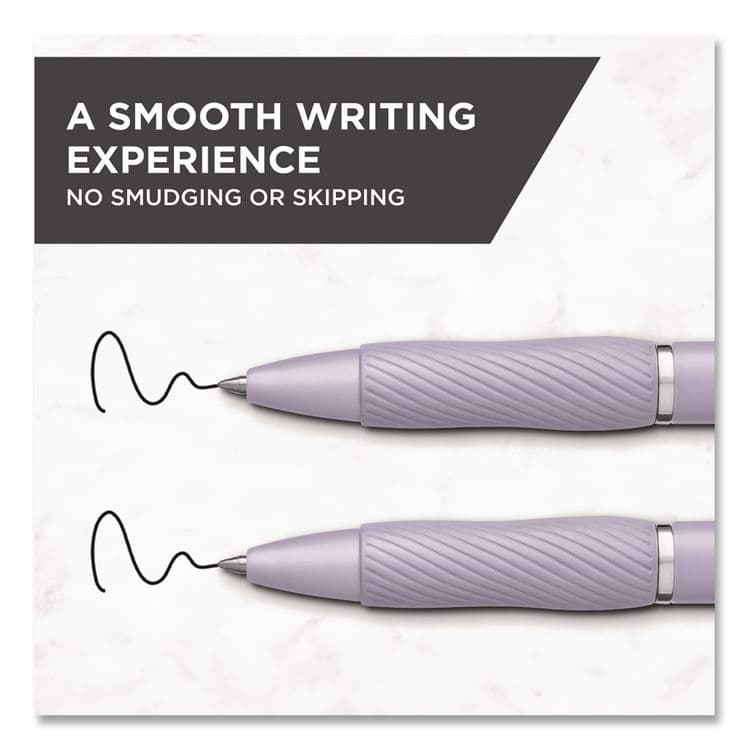 SANFORD S-Gel Fashion Barrel Gel Pen, Retractable, Medium 0.7 mm, Black Ink, Violet Barrel, 4/Pack (SAN2195670) thumbnail 4