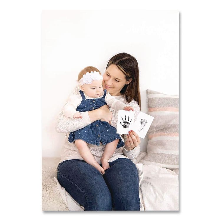 PEARHEAD Babyprints Clean-Touch Ink Pad, Newborn Size Accommodates Hand/Feet Up to 2.25" x 3.5", Clean-Touch Ink Pad/(2) Imprint Cards (PEH00007) thumbnail 2