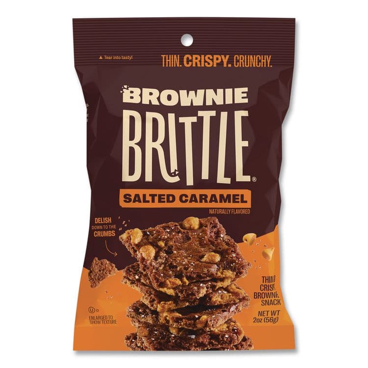 SHEILA G'S Salted Caramel Brownie Snack, 2 oz Bag, 24/Carton (SHASGB01132) thumbnail 2
