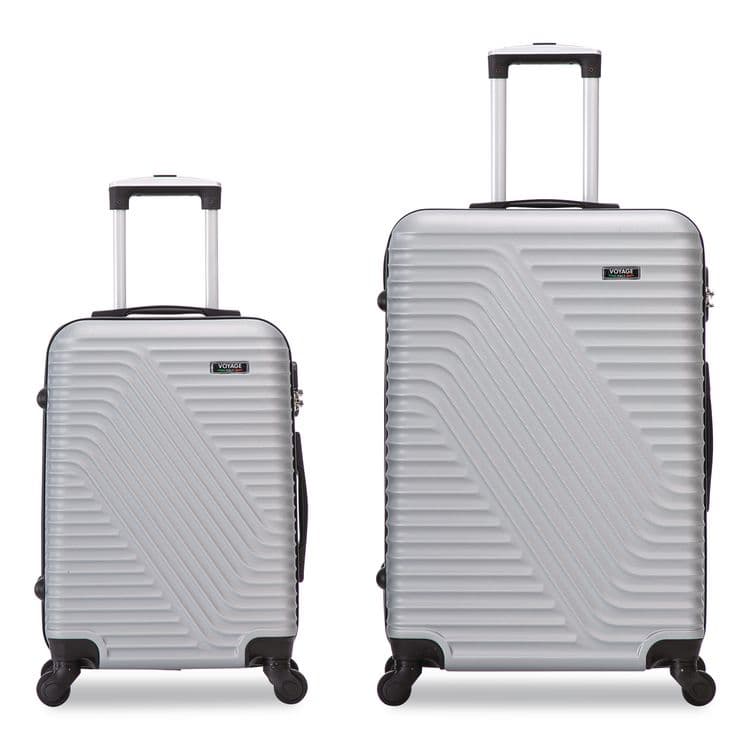 TUCCI VOYAGE Vertice ABS 2-Piece Luggage Set, Silver (TUIV000102PCSLV) thumbnail 2