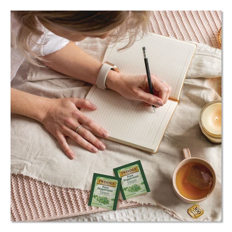 TWININGS NORTH AMERICA Tea Bags, Pure Peppermint, 0.07 oz Tea Bag, 50/Box (TWGTNA53650) thumbnail 3