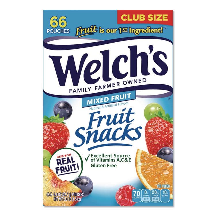 DR PEPPER SNAPPLE GROUP, . Mixed Fruit Snacks Club Size, 0.8 oz Packet, 66/Box (WEL24328406)