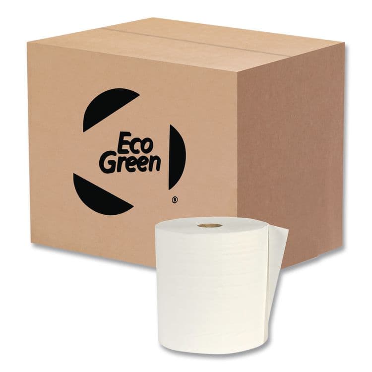 AMERICAN PAPER CONVERTING Hardwound Paper Towels, 1-Ply, 7.87" x 800 ft, White, 6/Carton (APAW80206)