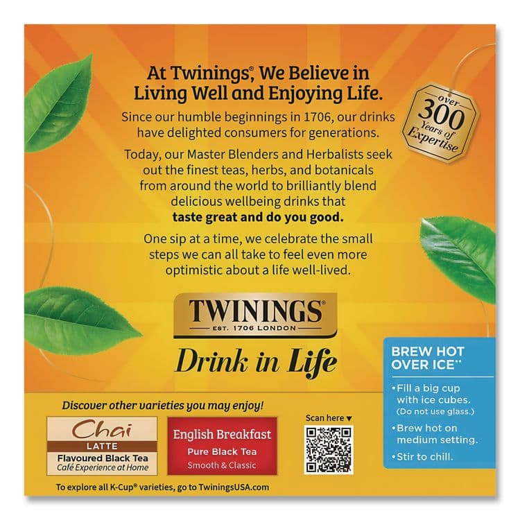 KEURIG DR PEPPER Tea K-Cups, Earl Grey, 0.11 oz K-Cups, 24/Box (TWG85783) thumbnail 4