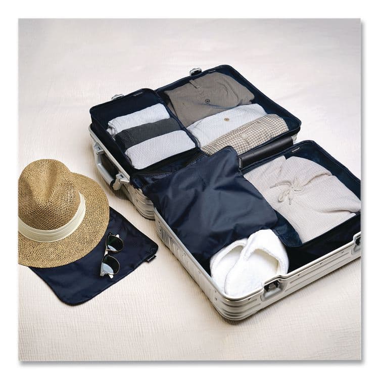 BROOKSTONE Six-Piece Travel Pouch Set, 12.2 x 1.97 x 9.65, Blue (BKTBNPC0001) thumbnail 2