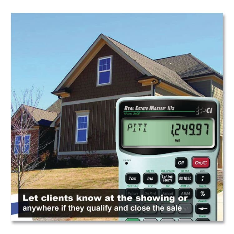 CALCULATED INDUSTRIES Master 3405 Real Estate and Mortgage Calculator, 9-Digit LCD (CAL3405) thumbnail 4