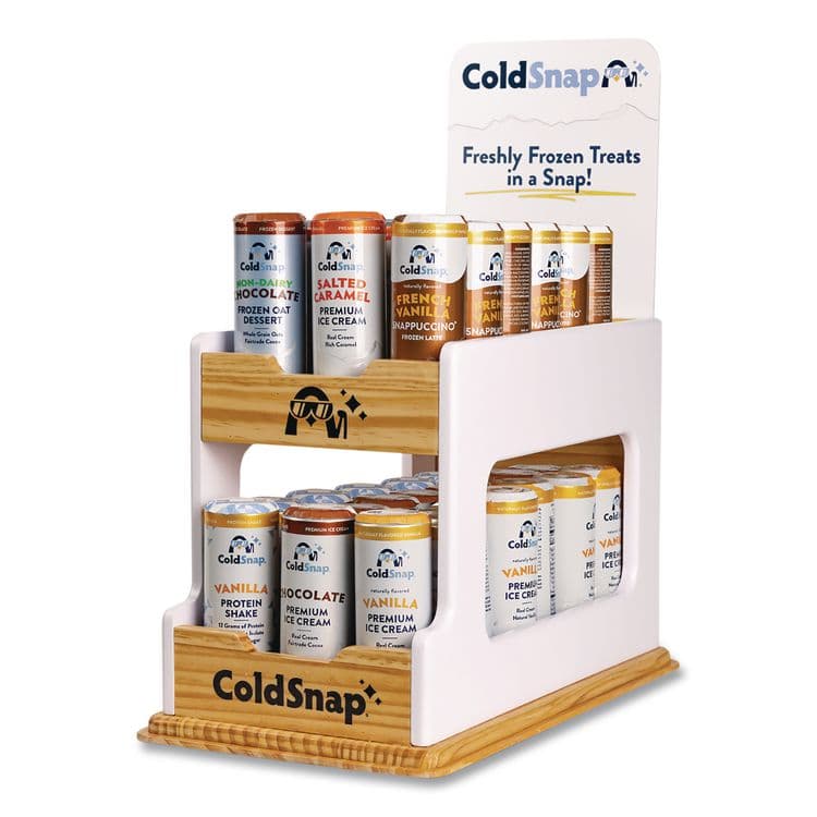COLDSNAP Display Rack, Holds 36 Pods, 9 x 17.25 x 11.25, White/Brown (CDS101993)
