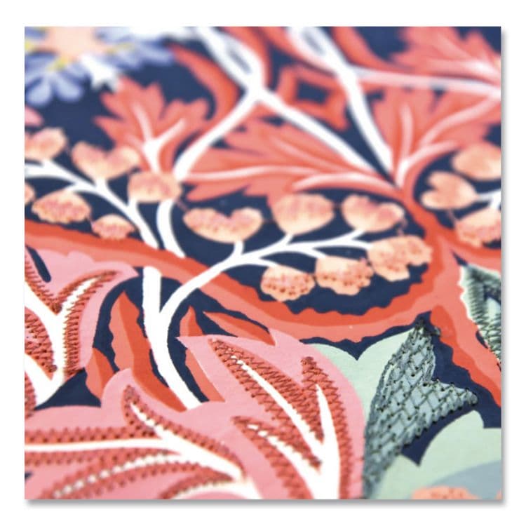 CHRONICLE BOOKS Liberty London Embroidered Cover Journal, Floral Artwork, Medium/College Rule, Green/Pink/White Cover, (50) 10 x 7 Sheets (CHB978073536557) thumbnail 3