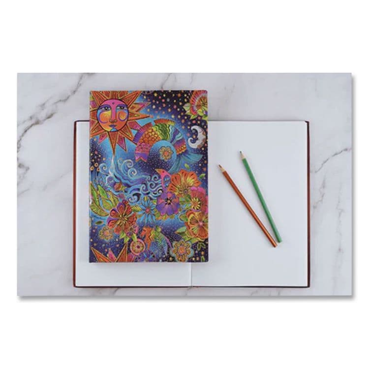 CHRONICLE BOOKS Paperblanks Hardcover Journal, Laurel Burch Celestial Magic Artwork, Medium/College Rule, Multicolor Cover, (72) 9 x 7 Sheets (CHB978143979691) thumbnail 3