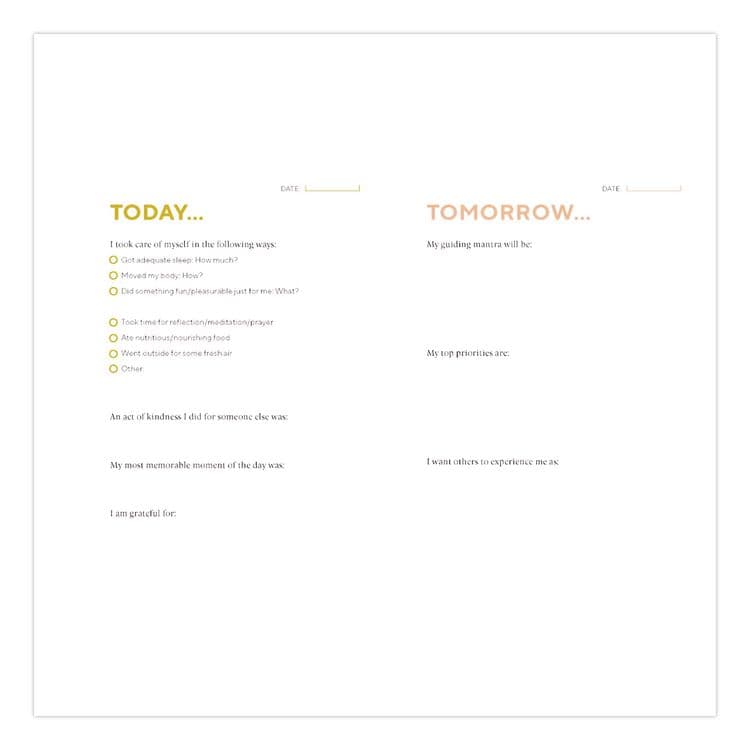 CHRONICLE BOOKS Guided Journal: Calm the Chaos - A Daily Practice for a More Peaceful Life, White/Gold Cover, (72) 7 x 5 Sheets (CHB978145216995) thumbnail 3