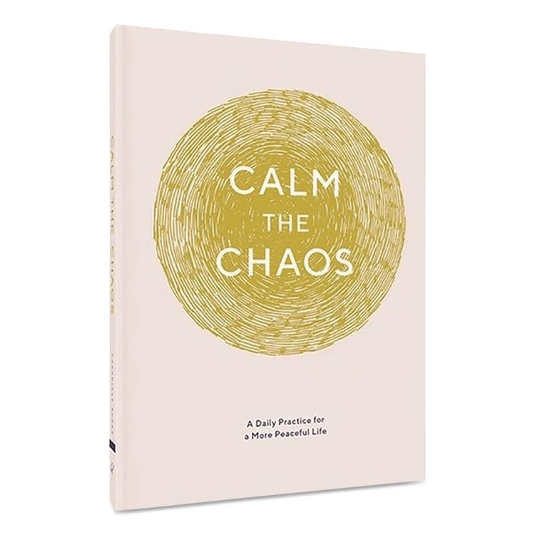 CHRONICLE BOOKS Guided Journal: Calm the Chaos - A Daily Practice for a More Peaceful Life, White/Gold Cover, (72) 7 x 5 Sheets (CHB978145216995)