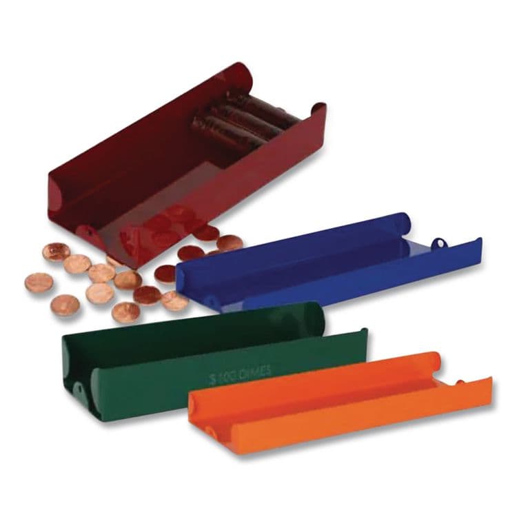 CONTROLTEK Metal Coin Tray, Accommodates $20 in Nickels, 3.5" x 10" x 1.75", Blue, 50/Carton (CNK560066CT) thumbnail 4