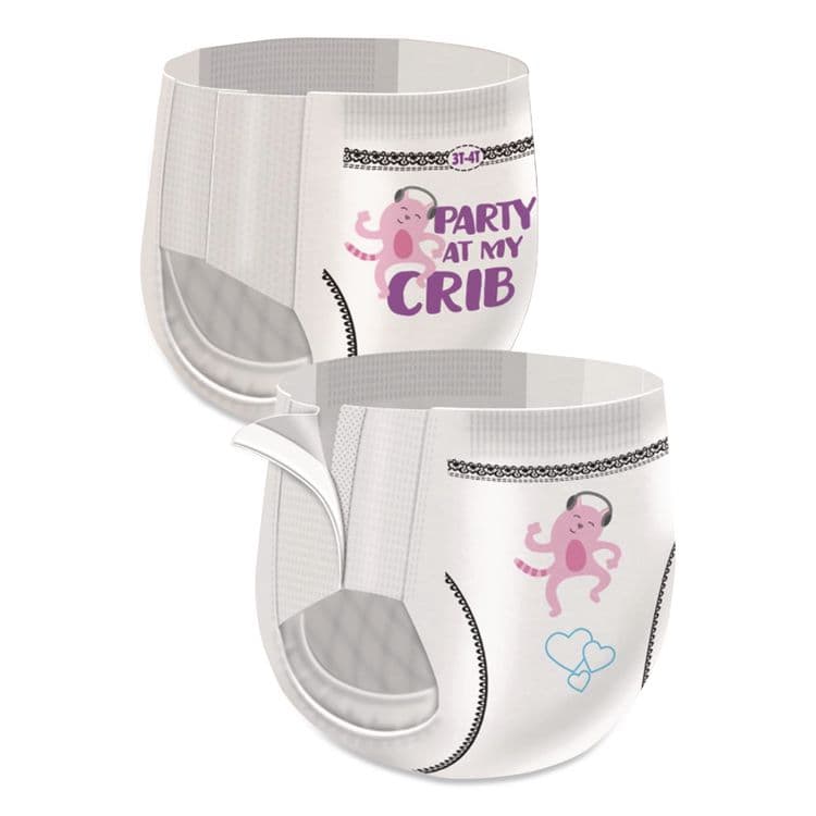 FIRST QUALITY PRODUCTS CutiePants Refastenable Training Pants for Girls, Size 3T-4T, 32 lbs to 40 lbs, 92/Carton (CTJCR8008) thumbnail 2