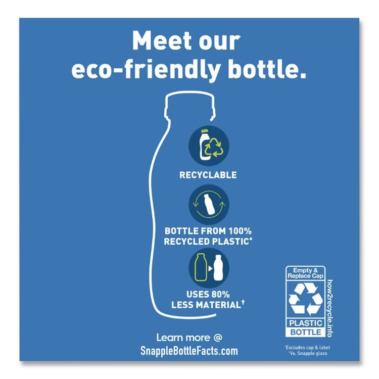 DR PEPPER SNAPPLE GROUP, . Flavored Tea, Lemon, 16 oz Bottle, 24/Carton (DPPCAD00786) thumbnail 3