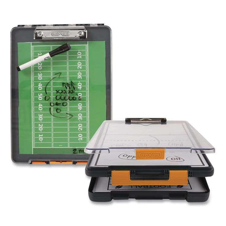 DEXAS INTL ClearView Clipcase Storage Clipboard, 0.35" Clip Capacity, Holds 8.87 x 12.25 Sheets, Gray/Orange (DSE5717804) thumbnail 2