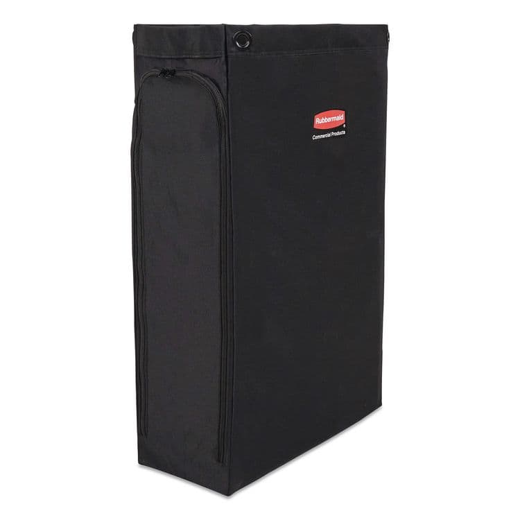 RUBBERMAID COMMERCIAL PROD. Side Load Linen Bag for Rubbermaid Commercial 2202581, 2202527, 2202587 Carts, 3.7 Bushels, 9 x 21.1 x 33, Black, 4/CT (RCP2202526)
