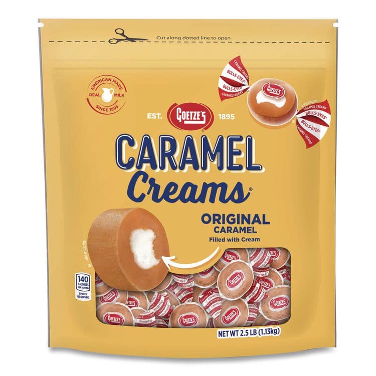 GOETZE'S CANDY COMPANY Caramel Creams Candy, 40 oz Resealable Bag (GOC40821)