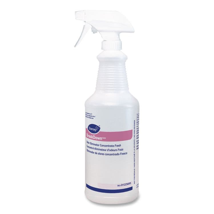 DIVERSEY BreakDown Empty Spray Bottle, 32 oz, Clear, 12/Carton (DVOD1225695)