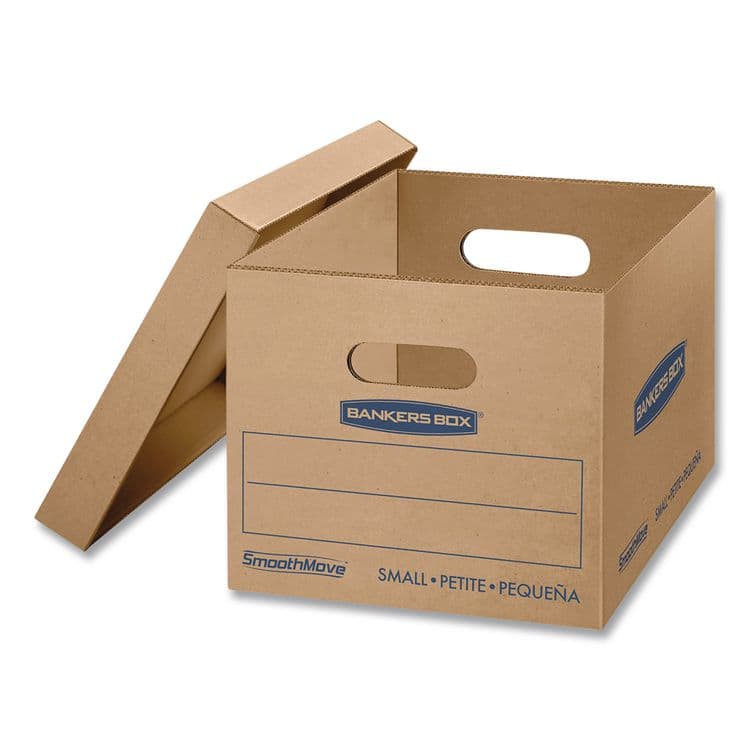 FELLOWES MFG. CO. SmoothMove Basic Moving Boxes, Regular Slotted Container (RSC), Small, 12 x 15 x 10, Kraft, 5/Bundle (FEL7714212) thumbnail 2