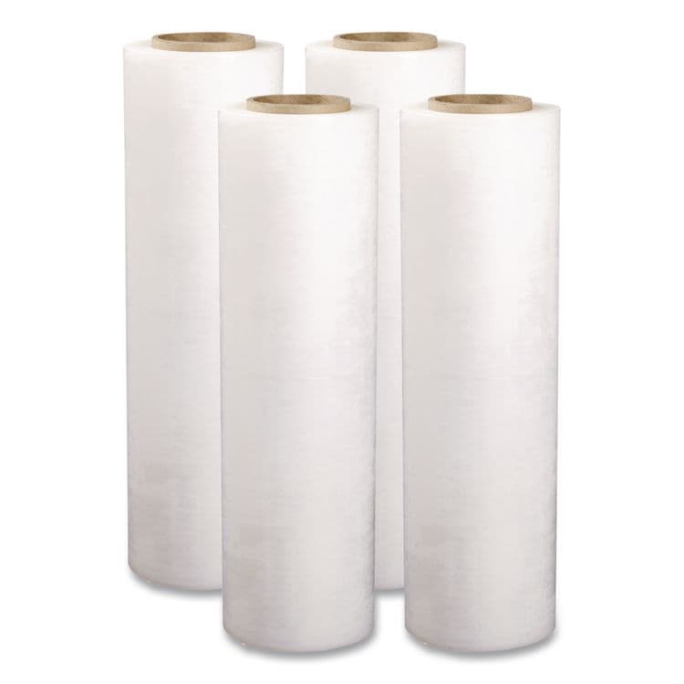 AMCOR Polyethene Stretch, 17.25" x 1,500 ft, 28-Gauge, Clear, 4 Rolls/Carton (FOD18281500)