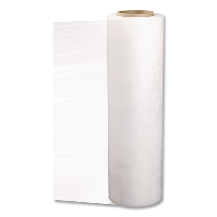 AMCOR Polyethene Stretch, 17.25" x 1,500 ft, 28-Gauge, Clear, 4 Rolls/Carton (FOD18281500) thumbnail 2