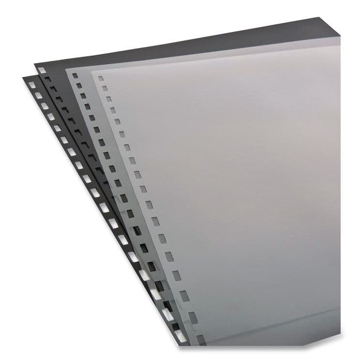 ACCO BRANDS, . ZipBind Presentation Cover, Plastic, Square Corners, 8.5 x 11, Black/Clear, 10/Pack (GBC26003)